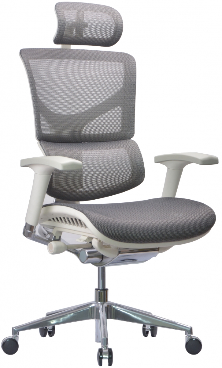 Фото Эргономичное офисное кресло Falto Expert Sail HSAM01 - серое (каркас светлый)