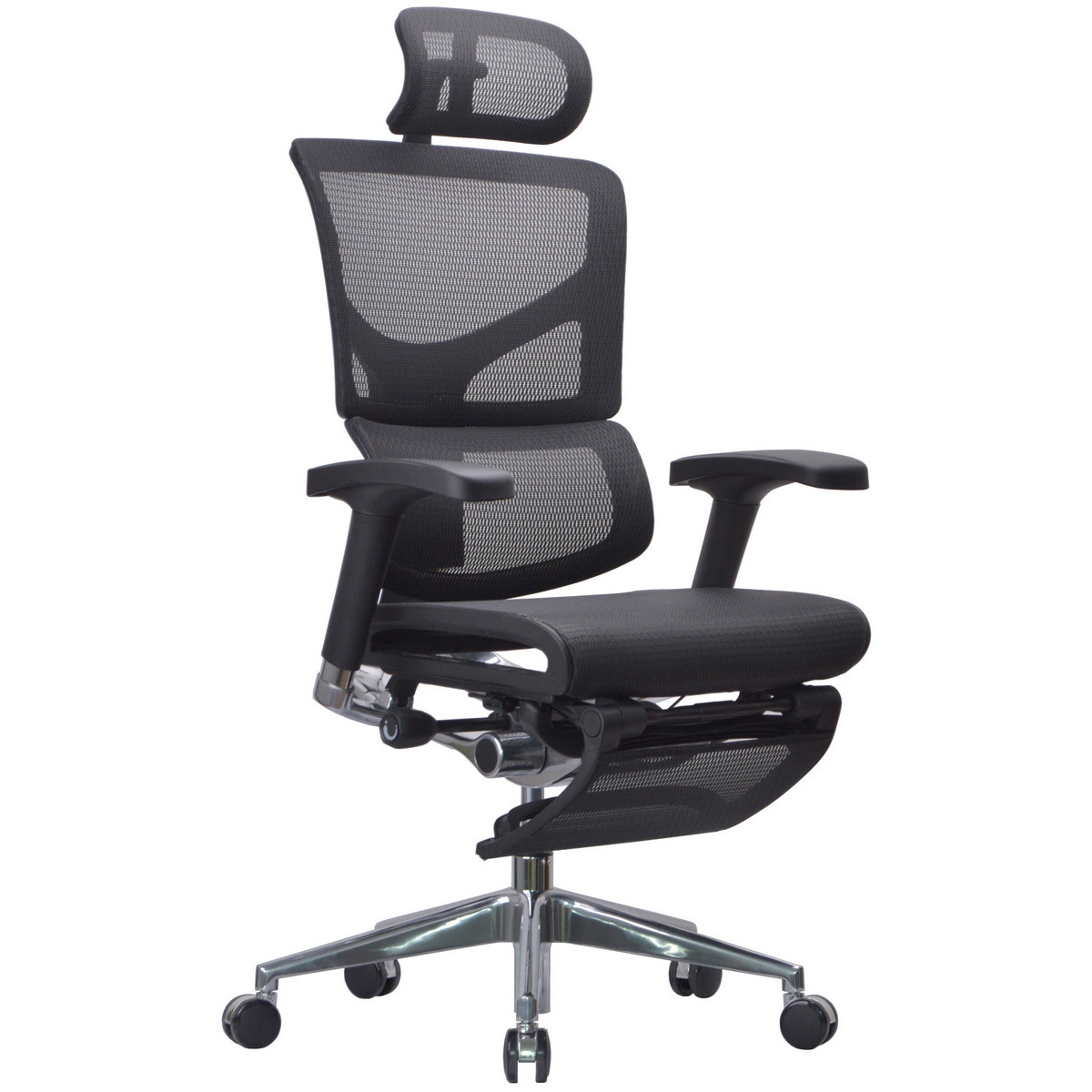 Фото Эргономичное офисное кресло Falto Expert Sail RSAM01 с подножкой - черное