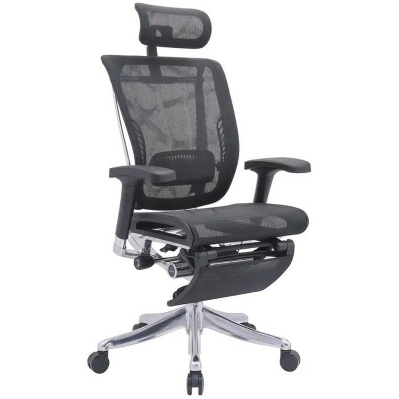 Фото Эргономичное офисное кресло Falto Expert Spring RSPM01 с подножкой - черное