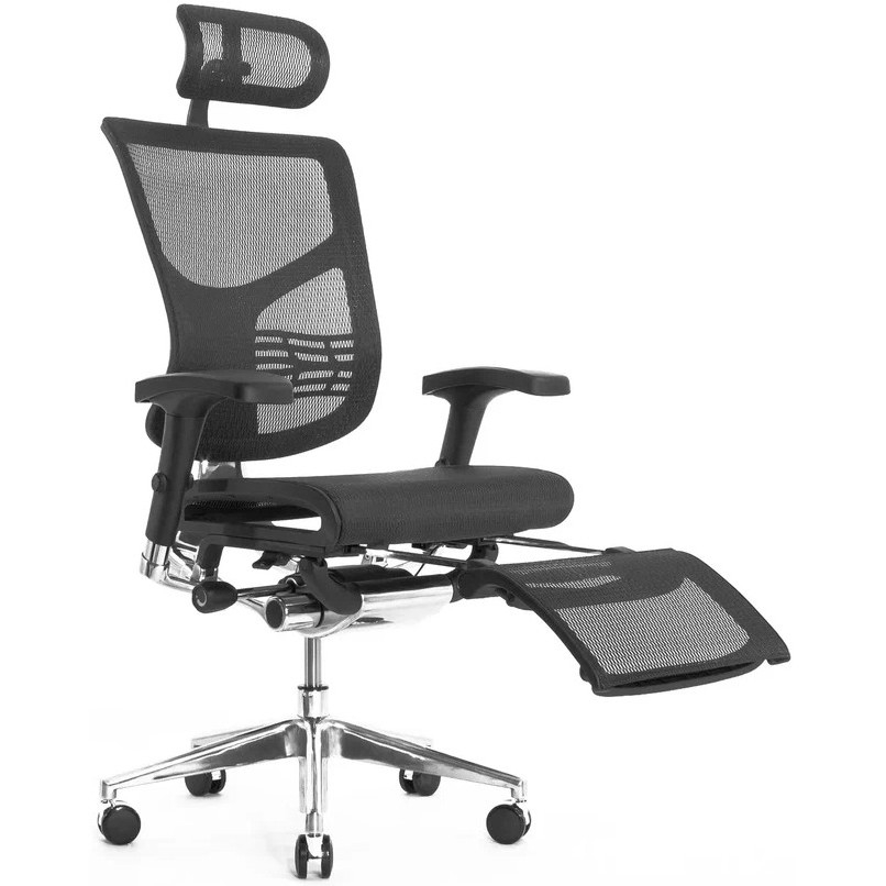 Фото Эргономичное офисное кресло Falto Expert Star RSTM01 с подножкой - черное
