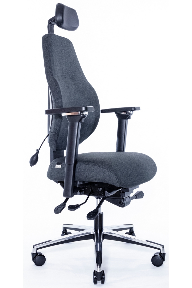 Фото Эргономичное офисное кресло Falto Smart-F 1501-12H LONG (темно-серое, каркас черный)