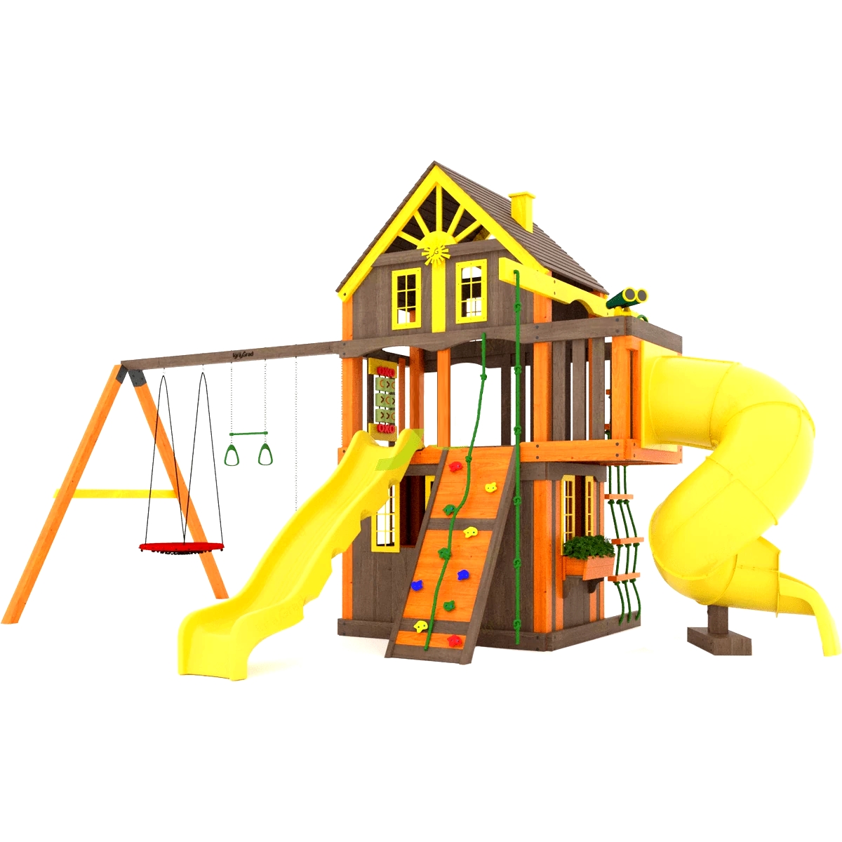 Фото Детская игровая площадка IgraGrad Premium Шато 2 с трубой (домик) модель 2