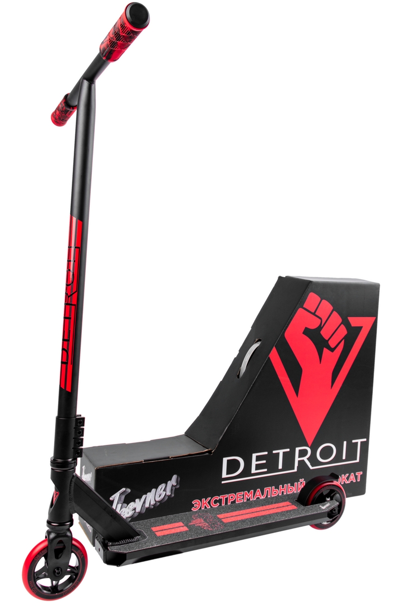Фото Трюковый самокат Haevner Detroit - красный, черный