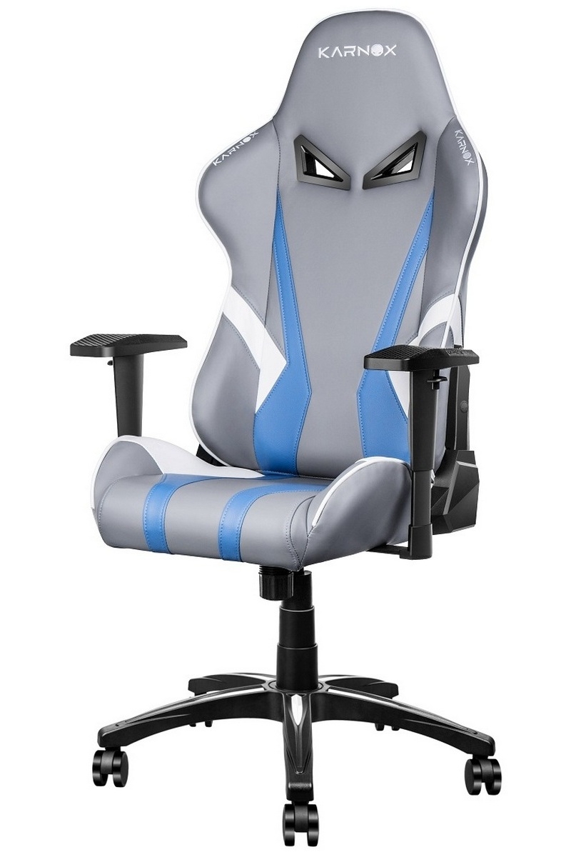 Фото Премиум игровое кресло Karnox Hero Lava Edition - серо-синее