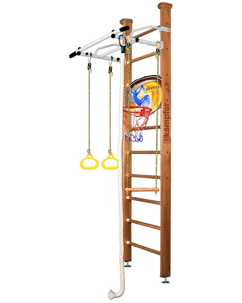 Фото Домашний спортивный комплекс Kampfer Helena Ceiling Basketball Shield - ореховый, белый антик