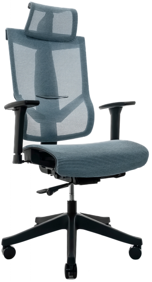 Фото Эргономичное офисное кресло Falto Hoshi Mesh (синее, каркас черный)