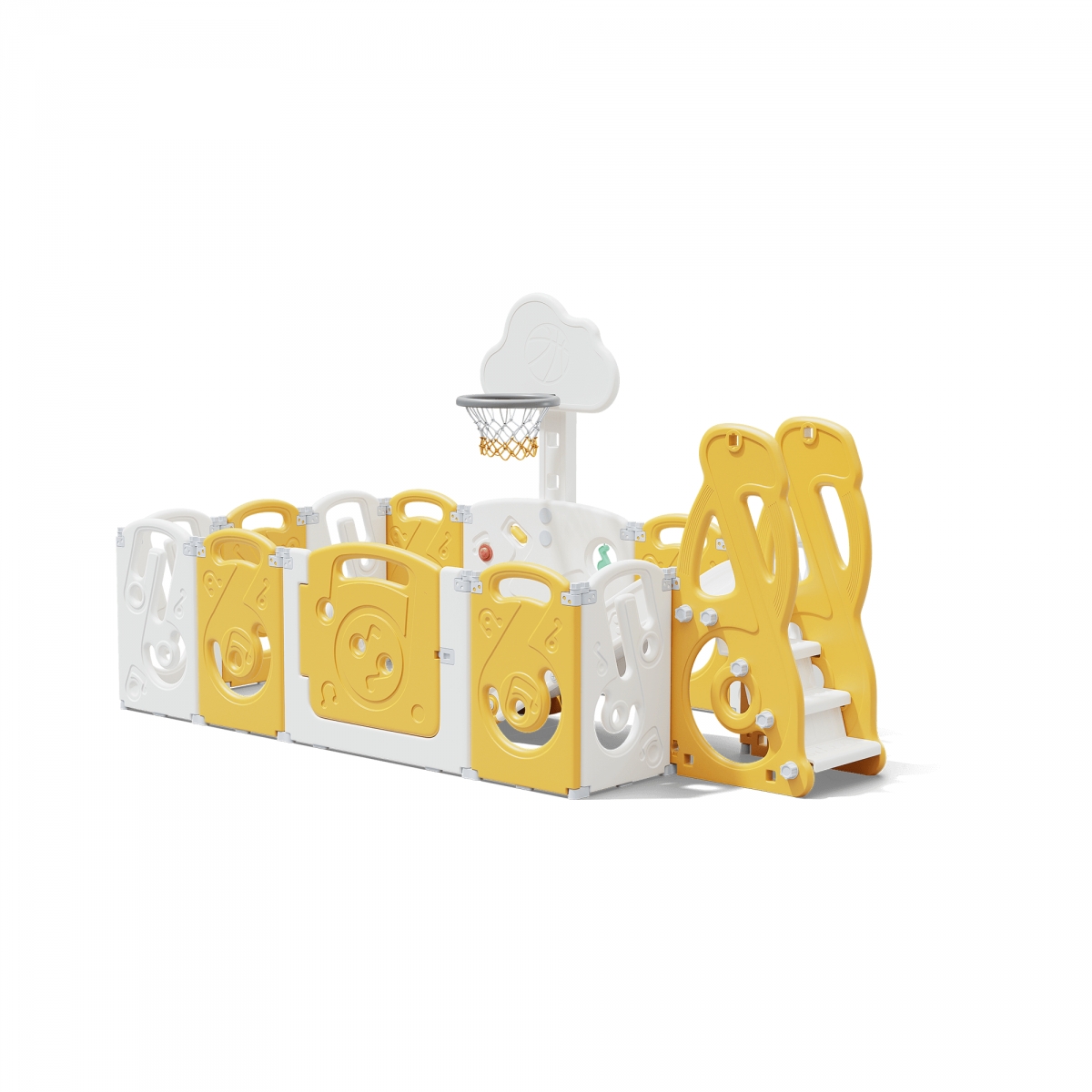 Фото Манеж Unix Kids Supreme Music 160x160 см - Yellow