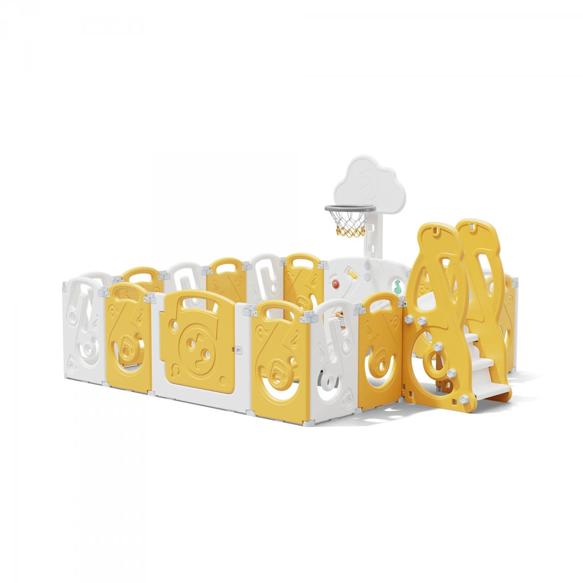 Фото Манеж Unix Kids Supreme Music 200x200 см - Yellow