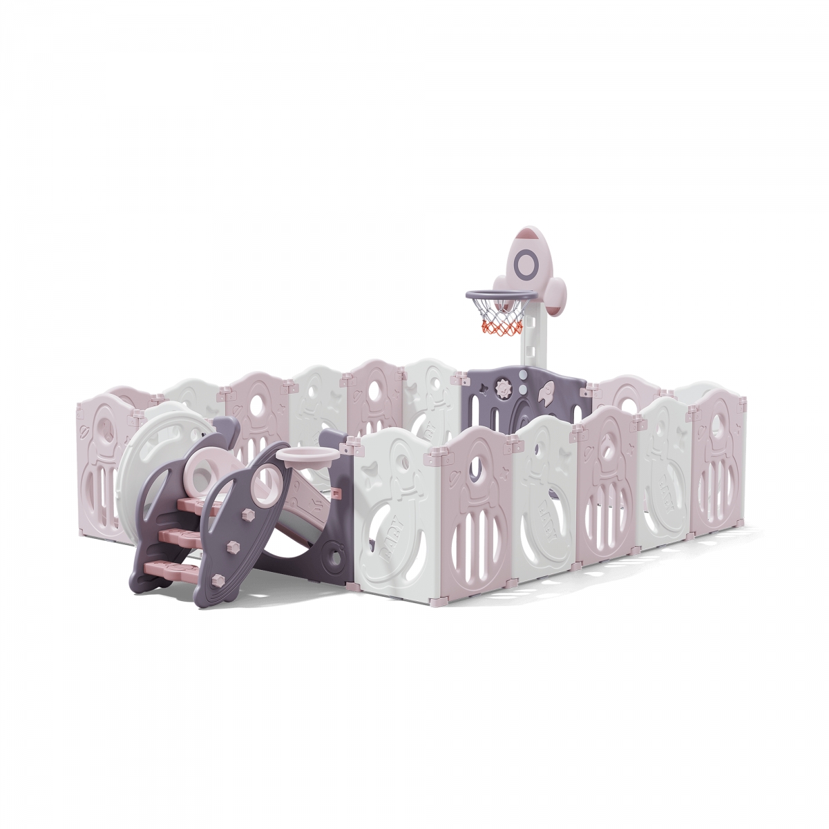 Фото Манеж Unix Kids Supreme Space 200x200 см - Rose