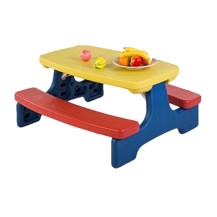 Фото Стол садовый с лавочками Unix Kids Garden Yellow