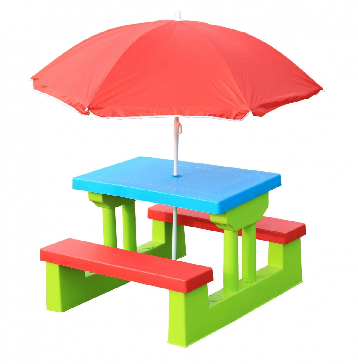 Фото Стол садовый с зонтом Unix Kids Garden Blue
