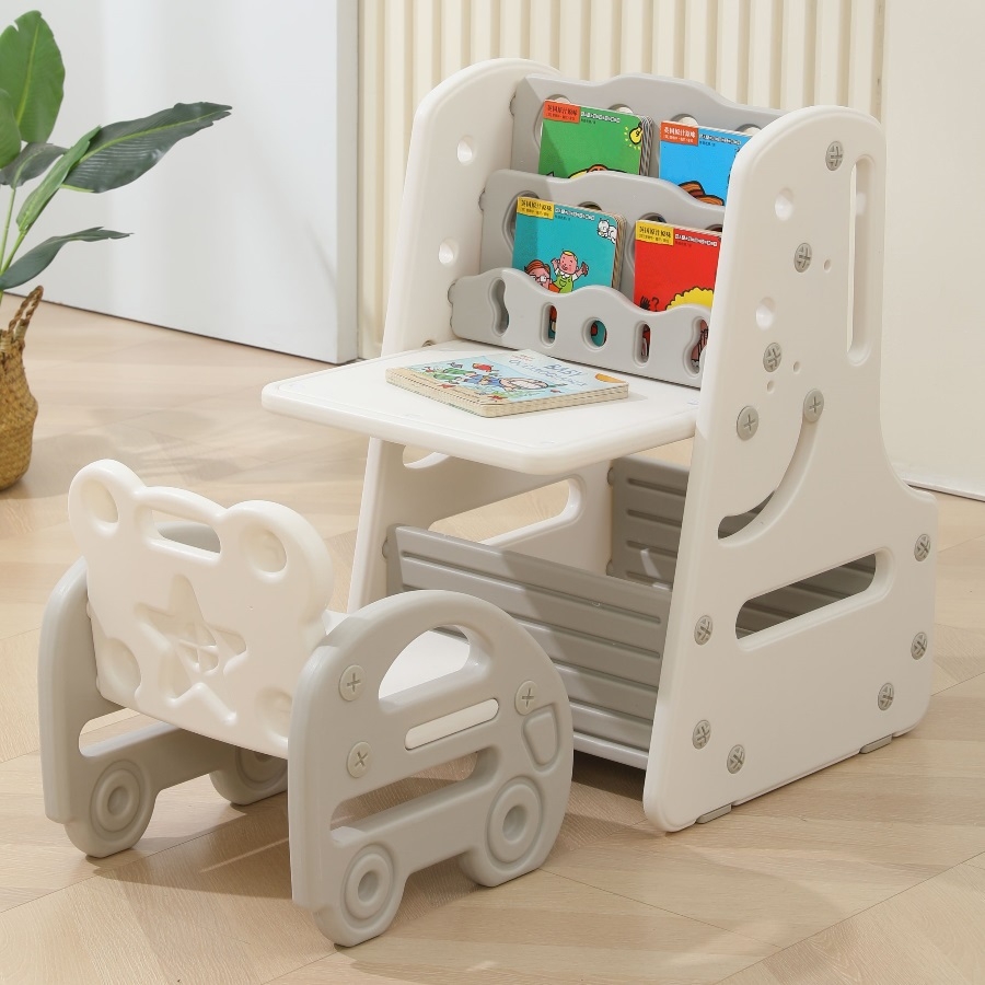 Фото Стол-трансформер детский со стульчиком Unix Kids PPT3IN1GRY Grey 3 в 1