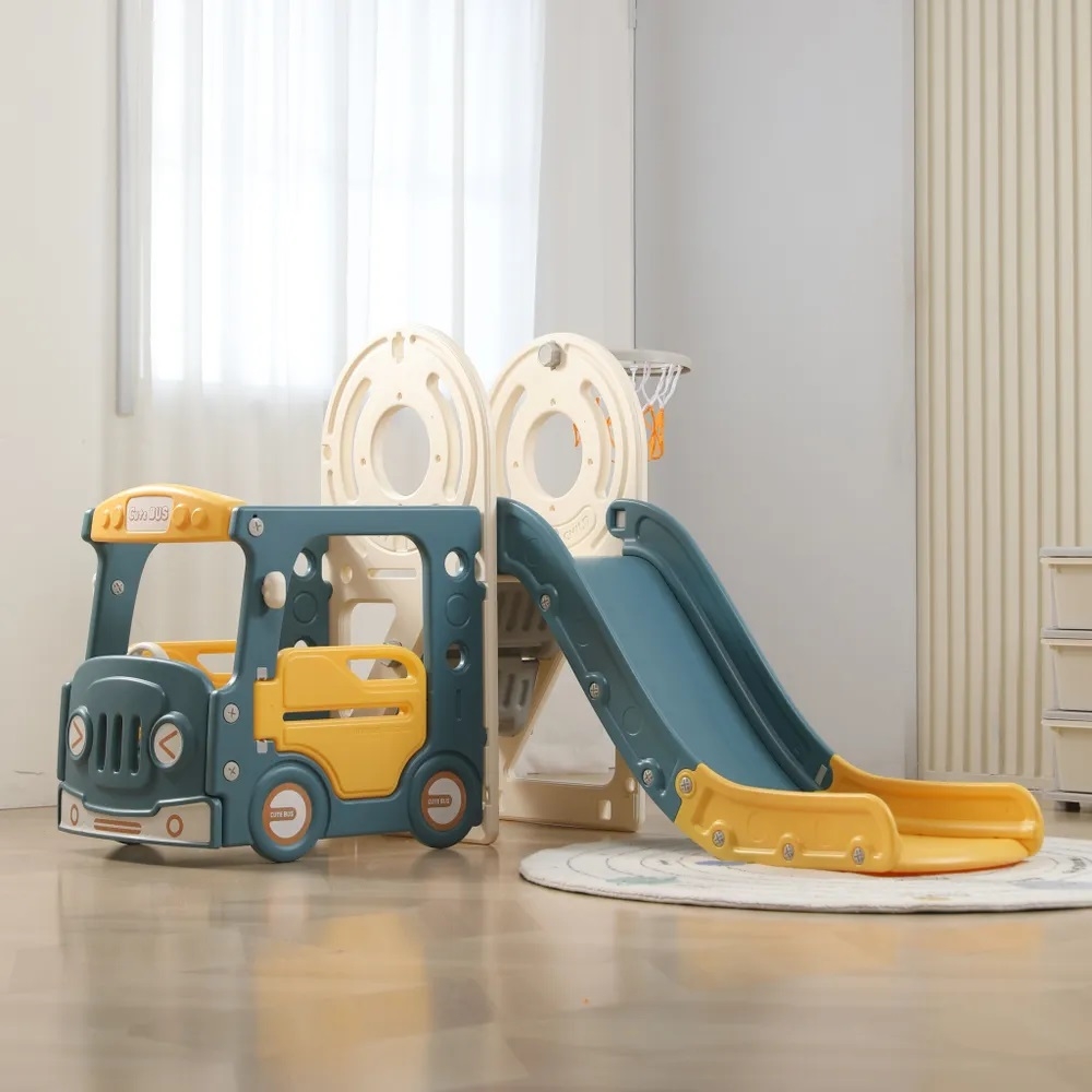 Фото Игровой комплекс с горкой Unix Kids Bus (Yellow)
