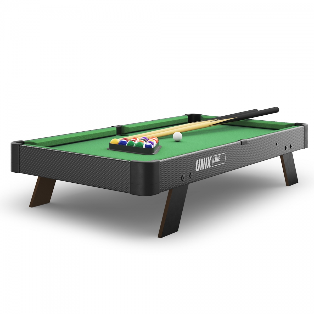 Фото Игровой стол Unix Line мини Бильярд настольный (88х47 cм) - Black