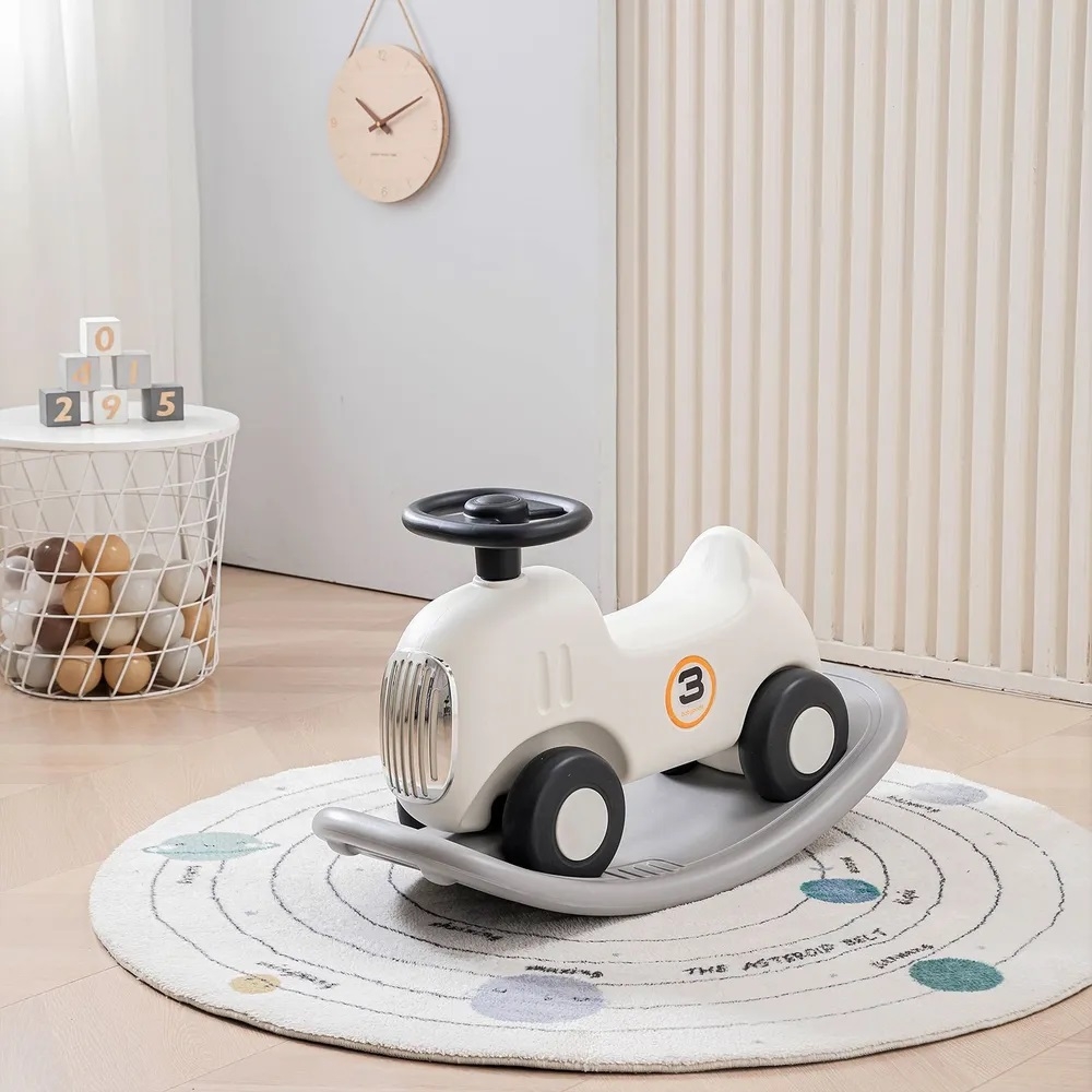 Фото Машинка-качалка-беговел Unix Kids First Car 2 в 1 - Grey