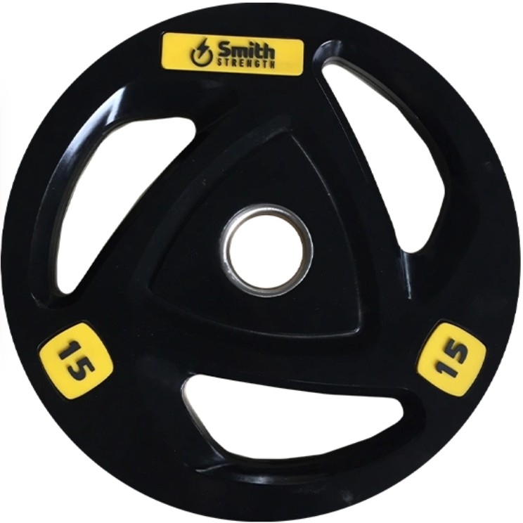 Фото Диск для штанги Smith WP085-15 обрезиненный 15 кг