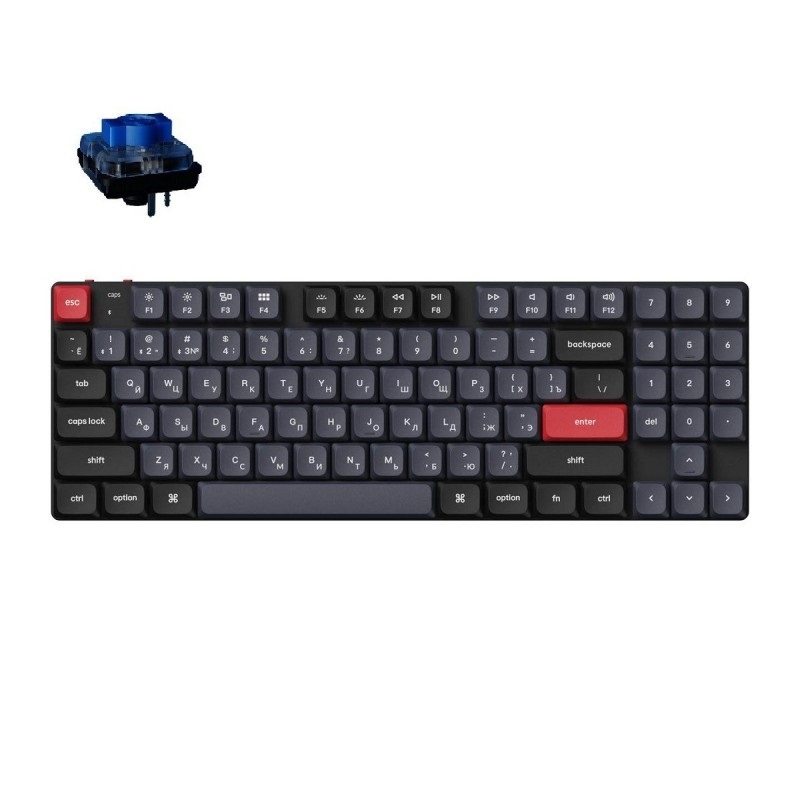 Фото Беспроводная клавиатура QMK Keychron K13 Pro - 90 клавиш (Hot-Swap, Gateron low profile Blue Switch)