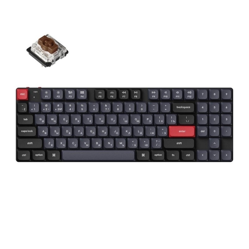 Фото Беспроводная клавиатура QMK Keychron K13 Pro - 90 клавиш (Hot-Swap, Gateron low profile Brown Switch)