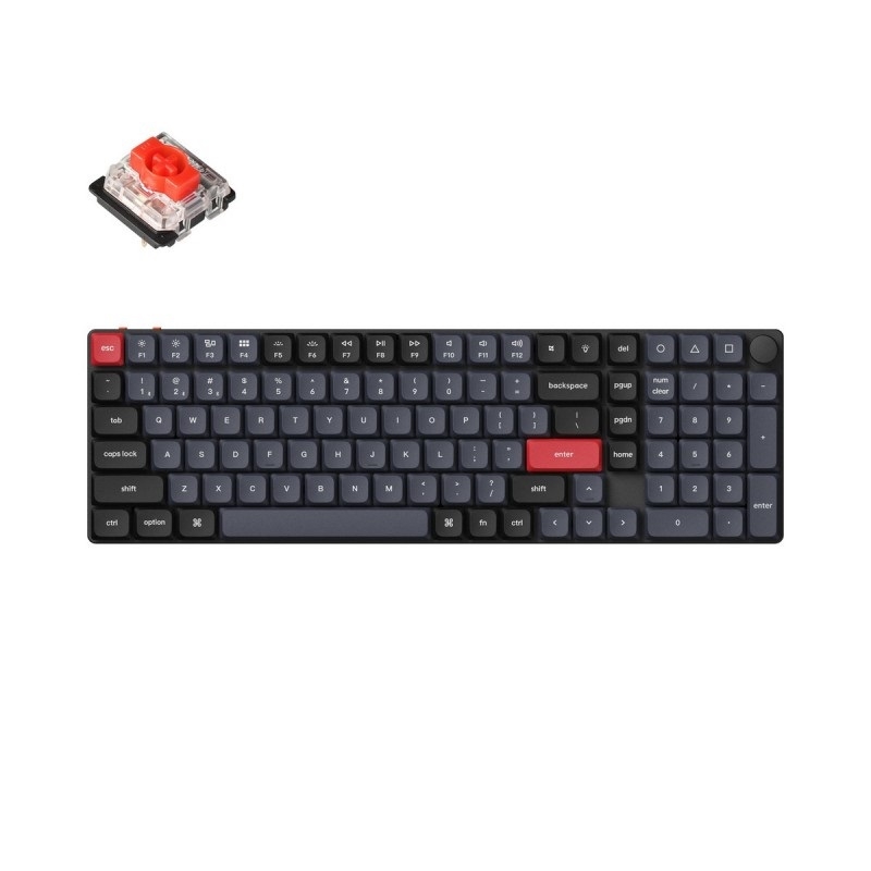    QMK Keychron K17 Pro - 103  (Knob, Hot-Swap, Gateron low profile Red Switch)