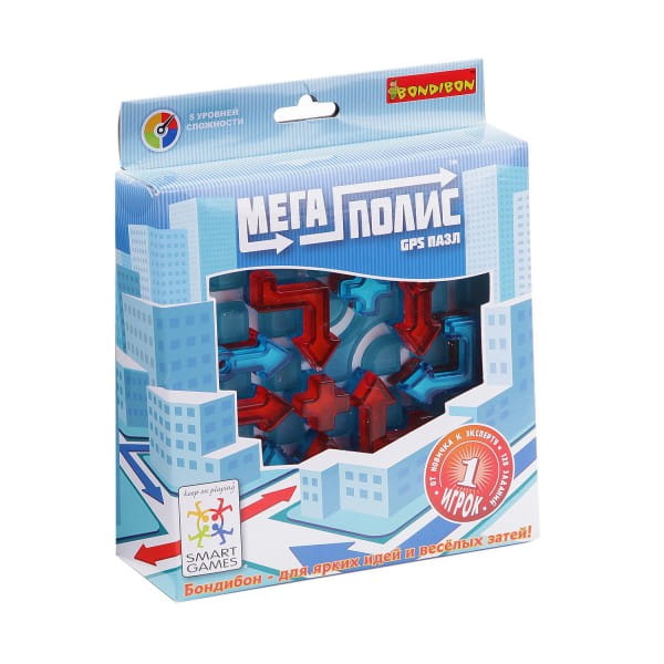 Фото Логическая игра Bondibon Мегаполис-GPS пазл