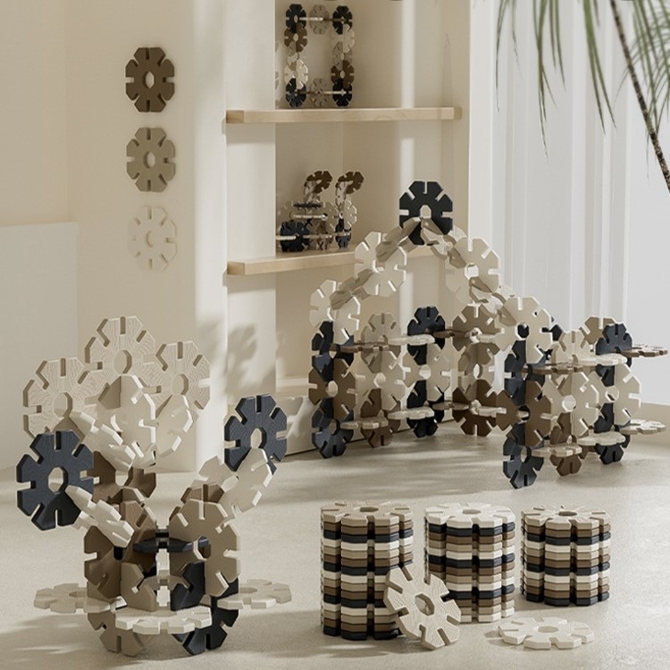 Фото 3D конструктор Unix Kids Snowflakes - Grey-Camel (32 элемента)