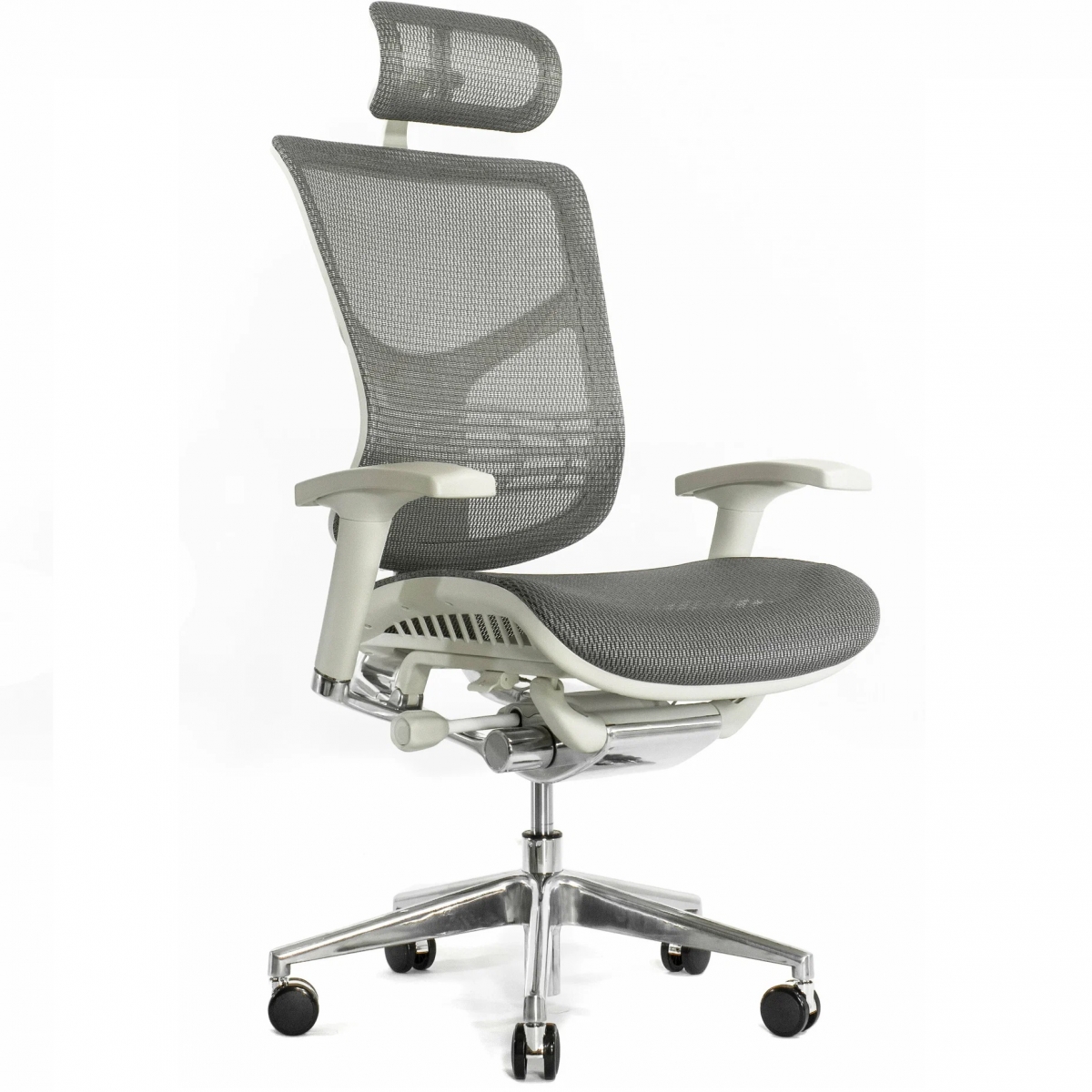 Фото Эргономичное офисное кресло Falto Expert 2 Star HSTM 01-G - серое, каркас светло-серый