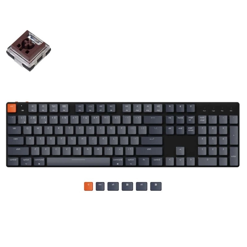 Фото Беспроводная ультратонкая клавиатура Keychron K5SE Full Size (RGB подсветка Brown Switch)