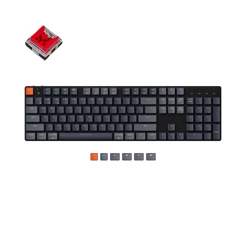 Фото Беспроводная ультратонкая клавиатура Keychron K5SE Full Size (RGB подсветка Red Switch)