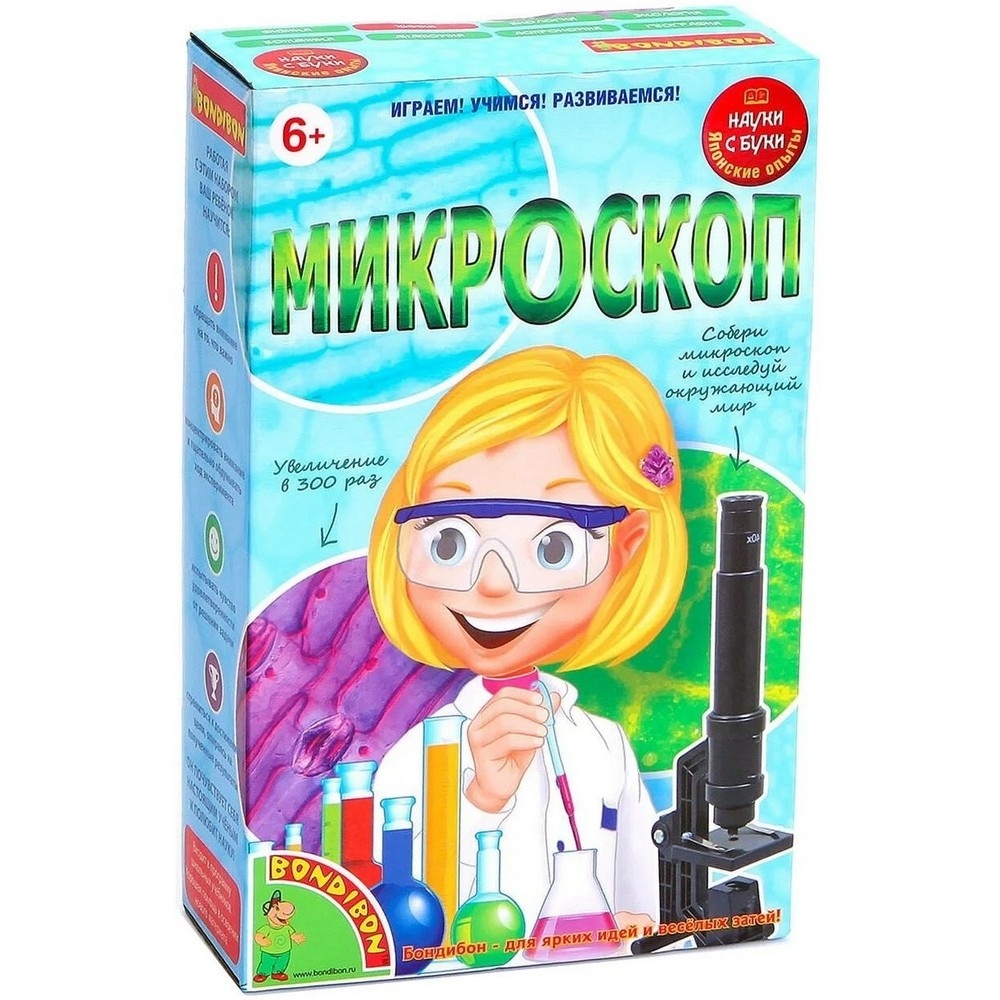 Фото Набор Bondibon Японские опыты Науки с Буки - Микроскоп
