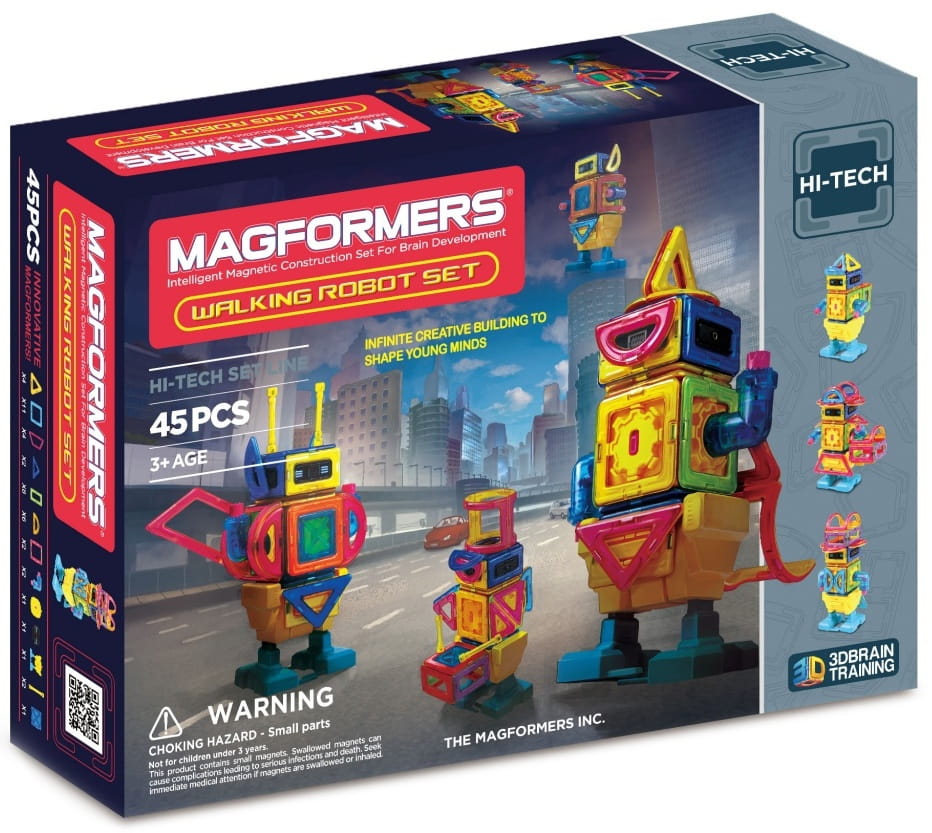 Фото Магнитный конструктор Magformers Wolking Pobot (45 деталей)