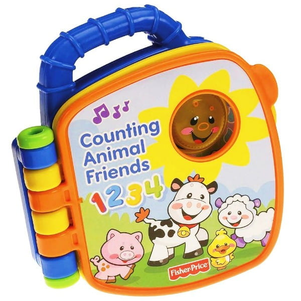 Фото Книжка-считалочка Смейся и учись Fisher Price Друзья на ферме (Mattel)